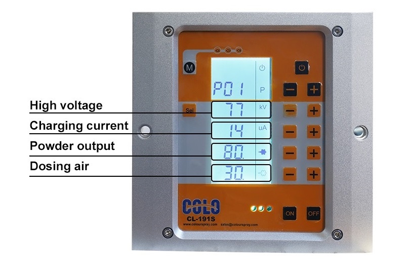 control de Equipo de pintura electrost&aacute;tica en polvo