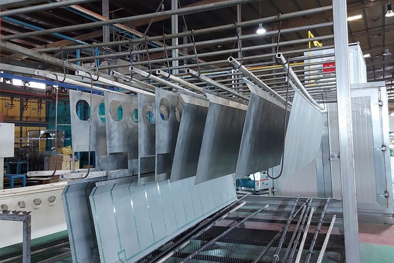 Horno de pintura en polvo a gas