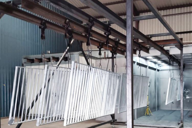 cercas y portones de pintura en polvo