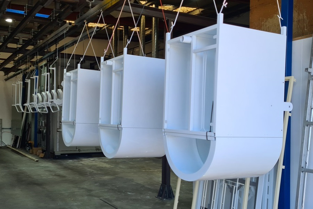 gabinete de metal con recubrimiento en polvo