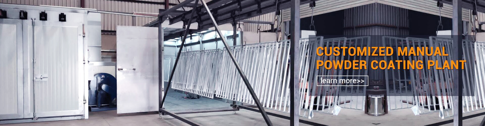 manual powder coating line