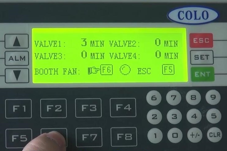 PLC controlador para cabine de polvo