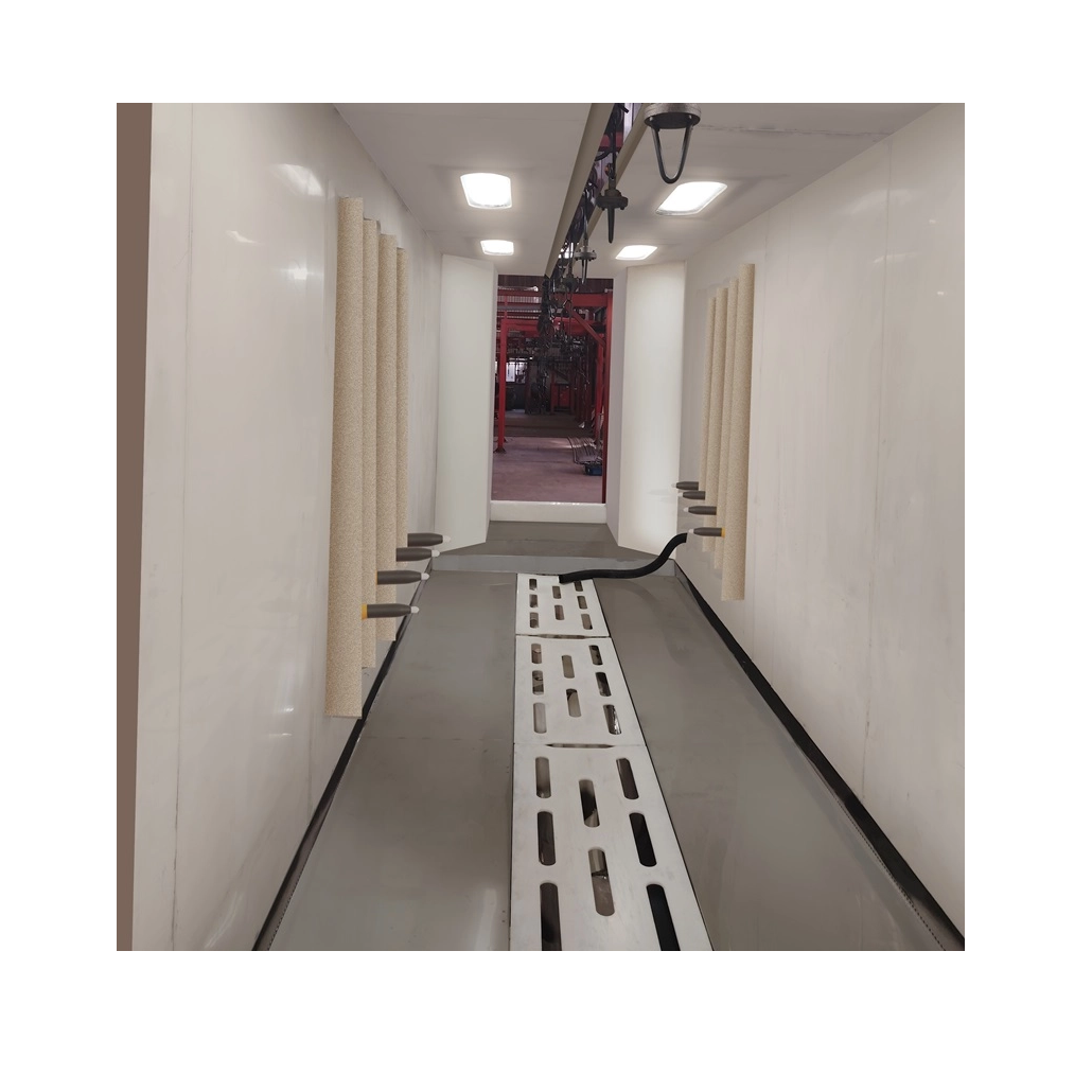 piso de la cabina de pintura en polvo