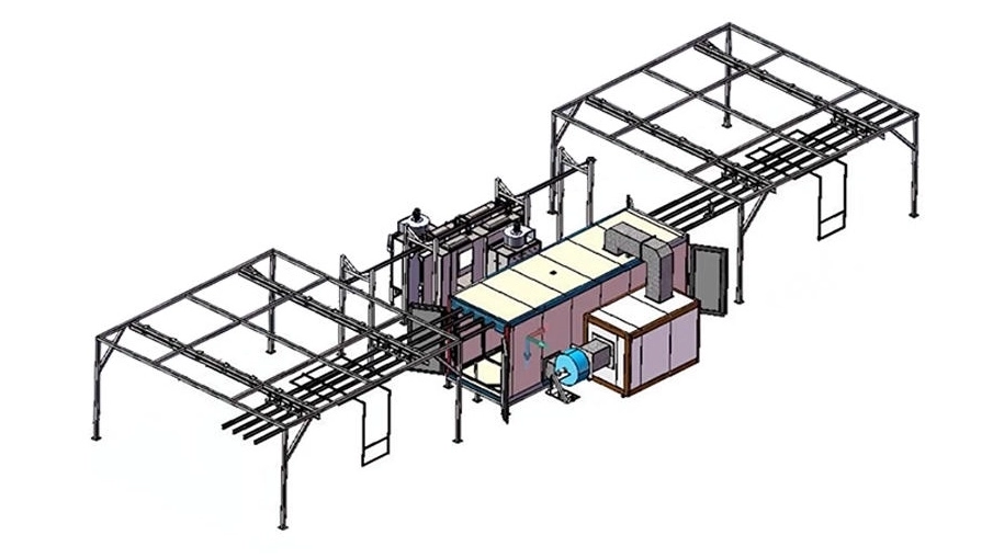 línea de pintura en polvo manual 1