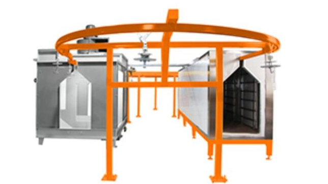 Líneas de pintura en polvo