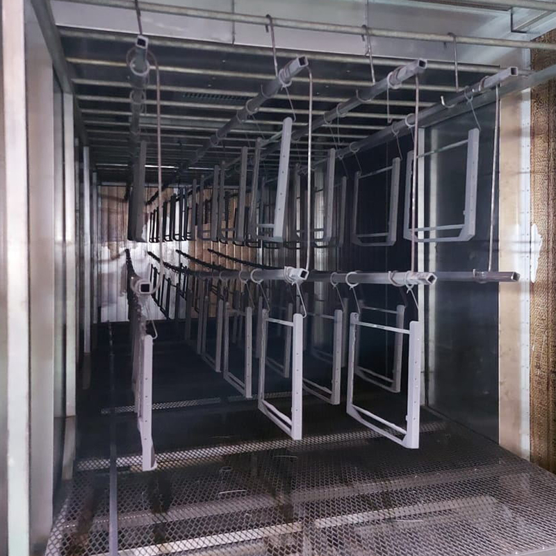 Planta de pintura electrost&aacute;tica para marcos de acero