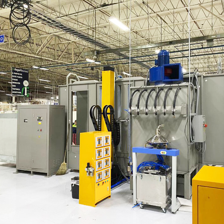 Sistema autom&aacute;tico para pintura en polvo